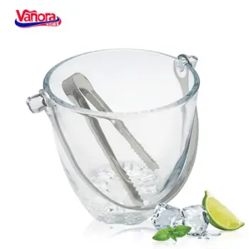 Kovë akulli Vanora Glass me pinca, xhami transparent