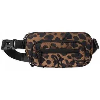 Çantë beli Era Leopard Quilted Neyyan, dizajn leopard, ngjyrë bordo
