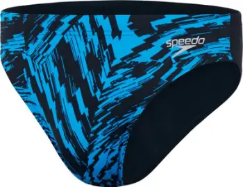 Rroba banje meshkujsh Speedo Allover 7cm, Endurance+, blu e zezë