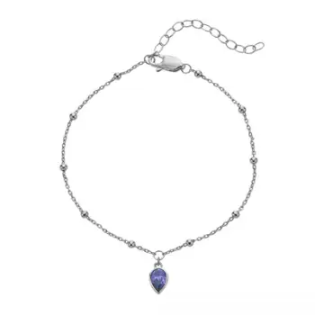 Byzylyk për femra Hot Diamonds September, i argjendtë