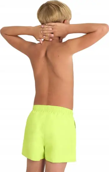 Rroba banje djemsh Arena Beach Short Logo R 164, poliester i ricikluar, tharje e shpejtë, jeshile neon