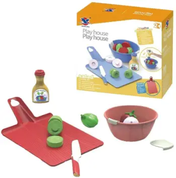 Set sallate lodër Xiong Sen Play House, me perime prerëse, për fëmijë 3+