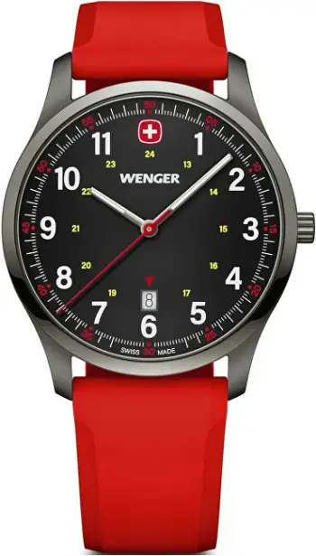Orë dore për meshkuj Wenger City Sport 01.1441.130, e kuqe