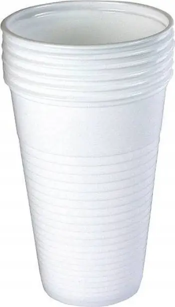 Gota plastike pa markë, 200ml, 100 copë, e bardhë