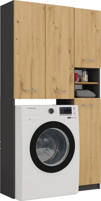 Set mobiljesh banjo Marpol Pola DD Marbela, për rrobalarëse, Artisan Oak antracit