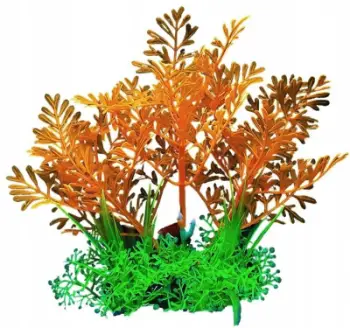 Bimë dekorative akuariumi Aqua Natura, plastike, 12 cm, portokalli
