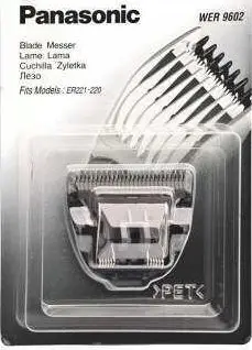 Teh prerës Panasonic WER9602Y, për trimmer ER-2201 220 221, çelik inox, argjendtë