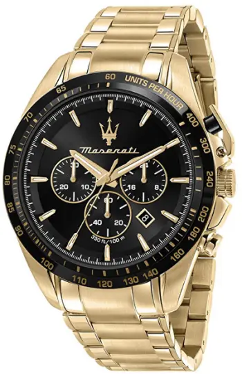 Orë për meshkuj Maserati Traguardo R8873612041, e artë/ zezë