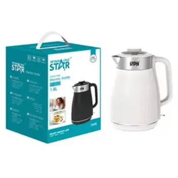 Bokall Elektrik 1.8L , e bardhë dhe e zezë . WINNING STAR