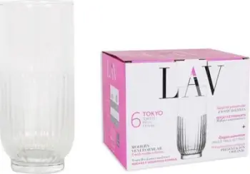 Gotë highball LAV Tokyo, 395ml, set 6 copë, transparente