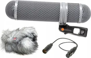 Set mbrojtës mikrofoni Rycote Super-Shield Medium, për shotgun, me windjammer, gri