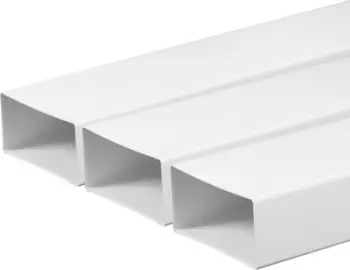 Kanal ventilimi i sheshtë ABS, 75x150 mm, 1 m, i bardhë