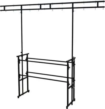 Stativ DJ STAND4ME DJ120 DUO, dy rafte, shirit ndriçimi 260cm, i zi