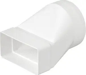 Lidhës kanali ajri Wavin Variable Cross Section, 110x55 mm, dalje 100 mm, gri