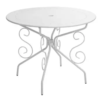 Tavolinë metalike AMORE HM5009.02, 95cm, e bardhë
