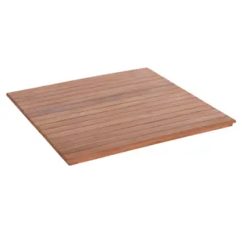 Tapetë tavoline Hm SQUARE HM18137, dru teak, 80x80 cm, natyrale