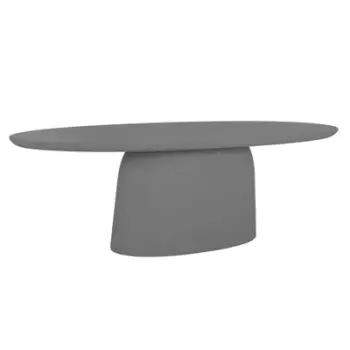 Tavolinë ngrënieje oborri BRECCAN HM6576.01, ovale 200x100x75 cm, fiber cement, gri