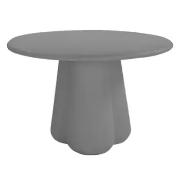 Tavolinë ngrënieje e rrumbullakët NAYU HM6583.01, diametër 120cm, fiber cement, gri