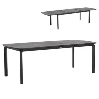 Tavolinë ngrënie Sympo HM6415.01, zgjatese 220-300x100x75 cm, alumin, gri e errët