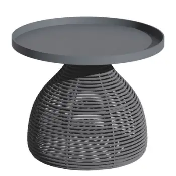 Tavolinë anësore kopshti Driscoll HM6477.01, alumini, Φ55x45 cm, gri