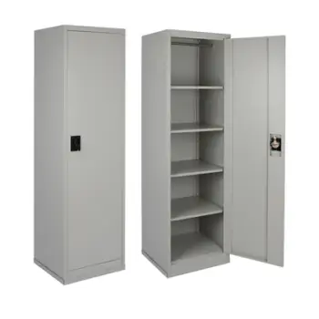 Dollap metalik HomeMarkt Oviedo HM5117.11, 50x45x185cm, me bravë, gri i çelët
