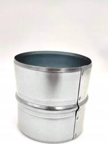 Lidhës tubi ventilimi Ø100 mm, llamarinë e galvanizuar, gri metalik