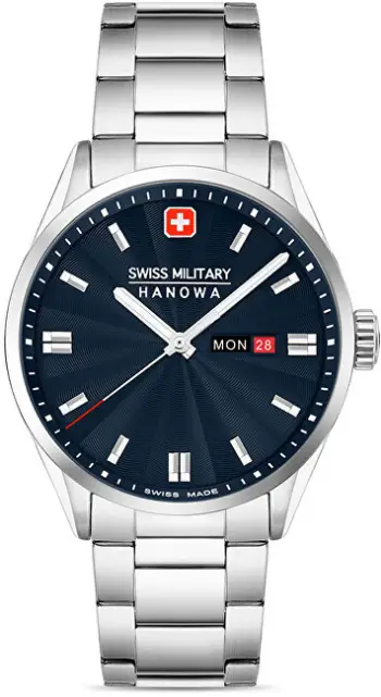 Orë për meshkuj Swiss Military Hanover Roadrunner Maxed SMWGH0001602, e argjendtë