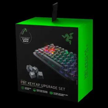 Set kapakësh tastiere Razer PBT Upgrade Set, për tastiera mekanike, Classic Black, i zi