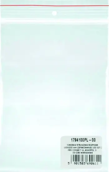 Qese plastike me zip Office, LDPE, 10x20cm, transparente, 100 copë