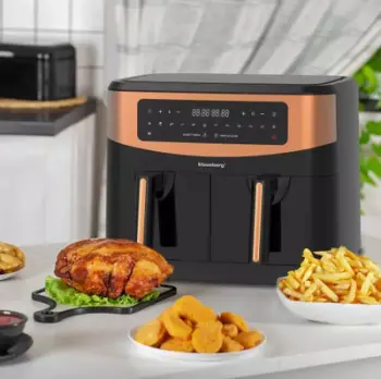 Fritezë me ajër Klausberg KB 7589, 9L, 1750W, me dy shporta, e zezë