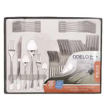 Set takëmesh ELVIRA OD1063, 36 pjesë, për 6 persona, argjendtë