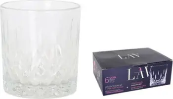 Set gotash viski LAV Odin, 330ml, qelq transparent, 6 copë