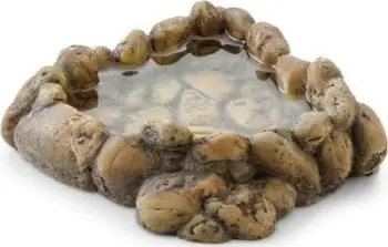 Enë uji këndore për terrarium Exo Terra Corner Water Dish Medium, madhësi mesatare, ngjyrë neutrale