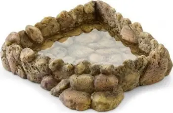 Enë uji për terrarium Exo Terra Corner, X-Large, formë këndi, ngjyrë guri