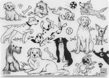 Tapet lojërash Academy Kids Funny Mat Dogs, motiv qenushë, shumëngjyrësh