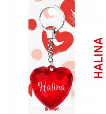 Varëse çelësash Be Happy Heart Halina, formë zemre, dekor kristal, e kuqe
