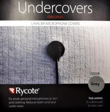 Set ngjitësash për mikrofon lavalier Rycote Undercover 065102, 30 disqe, gri