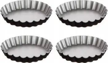 Kallëpe për tartë 5Five Simply Smart Signature, set 4 copë, 12 cm, metal, të zeza