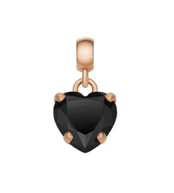 Pendant për varëse Daniel Wellington Charms DW00400426, i artë rozë/ i zi