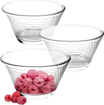 Set pjatash ëmbëlsire qelqi, 300ml, 6 copë, transparent