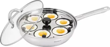 Tigan 2 në 1 për vezë KLAUSBERG KB-7607, 6 forma, me kapak, inoks