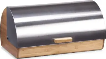 Kuti buke Zeller Bread Bin 25344, bambu, çelik inox, argjendtë