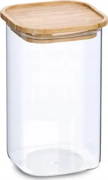 Kavanoz ruajtës Zeller, 1400 ml, kapak bambuje, transparent