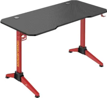 Tavolinë gaming Maclean NanoRS RS701, 120x60cm, LED RGB, e zezë e kuqe