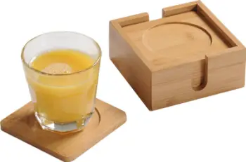 Nën gota Kesper, set 6 copë, bambu, ngjyrë natyrale