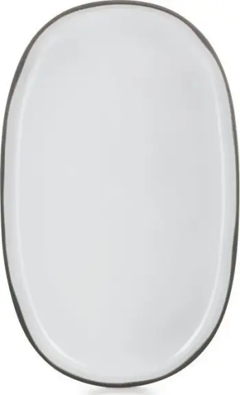 Pjata ovale Revol Caractere, set 4 copë, porcelan, e bardhë