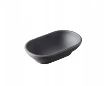 Pjatë servirëse drejtkëndore Revol Solid, 8.5x5 cm, porcelan, e zezë