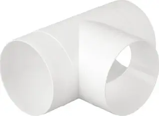 Lidhës T ventilimi AirRoxy FI100, për tub të rrumbullakët 100mm, i bardhë