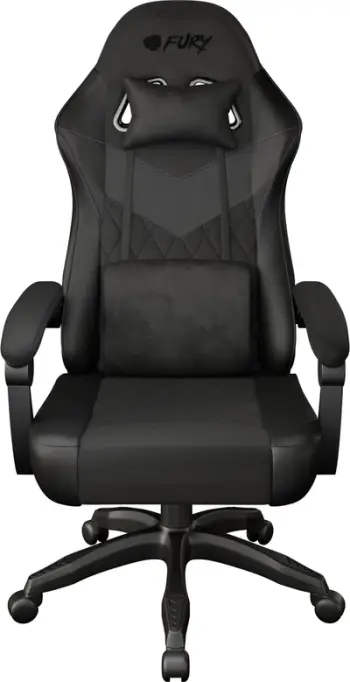 Karrige gaming Fury Shinai S2, eco leather dhe pëlhurë, deri 120kg, e zezë