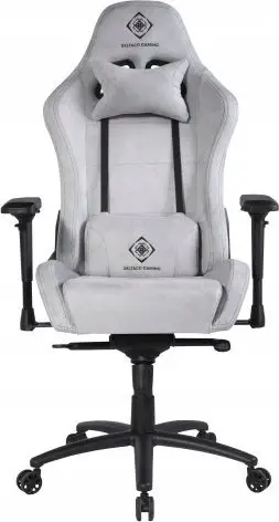 Karrige gaming Deltaco GAM-121-LG, deri 130 kg, sedilje 55 cm, gri e hapur